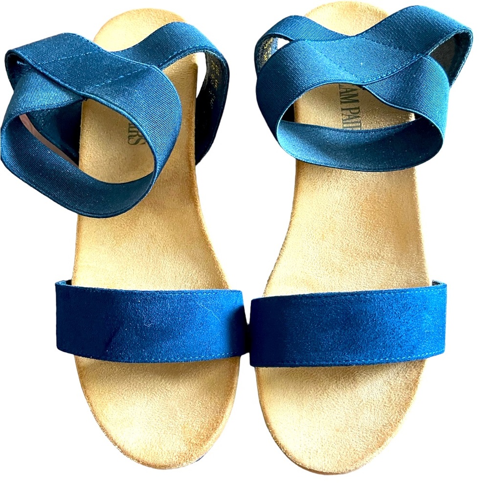 Dream Pairs Blue Wedge Sandals